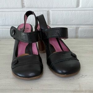 John Fluevog Sopranos: Wilhelmina – Black Heels, Size 8 Slingback Mary Jane